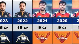 😎Rashid Khan IPL Salary Per Season 2017 2023  Rohit Sharma IPL Price 2023 [upl. by Annahgiel]