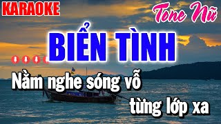 Karaoke Biển Tình Tone Nữ  Nhạc Sống Dễ Hát  Organ Thanh Duy [upl. by Coombs580]