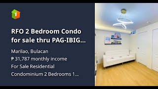 RFO 2 Bedroom Condo for sale thru PAGIBIG in Marilao good in airbnb [upl. by Atig]