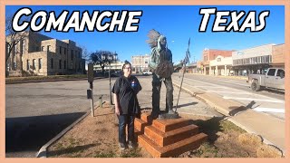 Touring Downtown Comanche Texas In The Old West [upl. by Neelhtac]