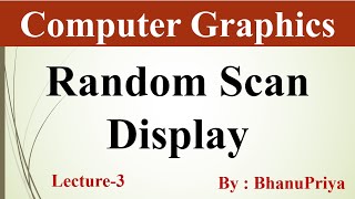 Random Scan Display Algorithm  Computer Graphics by BhanuPriya  Lec3 [upl. by Assirod892]