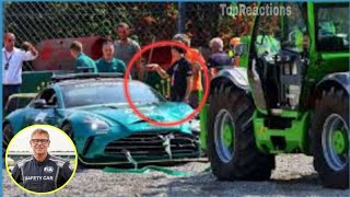 Safety Car Driver Bernd Mayländer Crashes 🔴Hard in Monza 😱F1 Safety Car crash 💥 [upl. by Marice964]