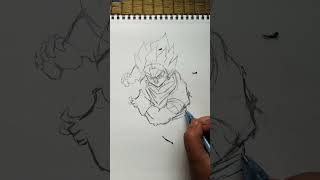 Vegito blue drawing commentnextdrawing [upl. by Elawalo]