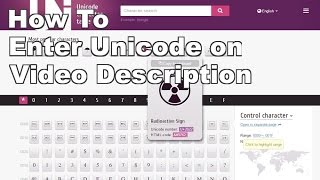 How To enter Unicode on Youtube video description the easy way [upl. by Adebayo]