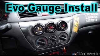 How To Install Gauges In Evo  Boost Temp Pressure AFR  Voltex Evo Build 21 [upl. by Pahl]