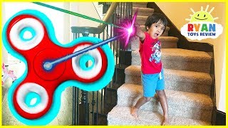 GIANT FIDGET SPINNER Chase and Hide N Seek Kids Pretend [upl. by Gayleen]