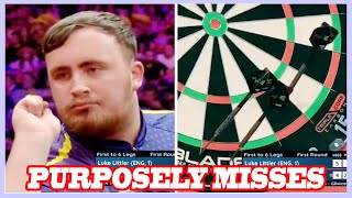 Livid Luke Littler purposely misses matchwinning dart in angry outburst at Poland Masters [upl. by Kingdon]