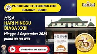 Misa Hari Minggu Biasa XXIII Minggu 8 September 2024 pukul 0900 WIB [upl. by Id385]