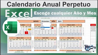 Calendario Anual Perpetuo en Excel [upl. by Merriman]