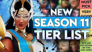 Season 11 Tier List  Reinhardt good again  Overwatch 2 [upl. by Eynahpets]