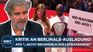 BERLINALEAUSLADUNG Yücel  AfD quotnicht behandeln wie Leprakrankequot Kritik von Deniz Yücel [upl. by Casimire]