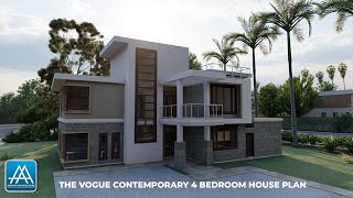 The Vogue Contemporary 4 Bedroom House Plan [upl. by Winola659]