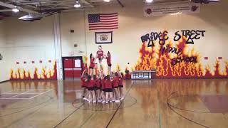 Bridge Street Middle School stunt routine 1415 [upl. by Nerak842]