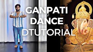 GANPATI DANCE TUTORIAL🕺 DANCE COVER IQONIQUE DANCE ACADEMY 🙏 [upl. by Alliuqet]