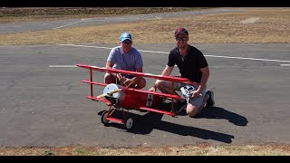 25cc 14 scale Fokker Triplane flown by Tristan at the PRF FlyIn 2024 4K [upl. by Rosinski]