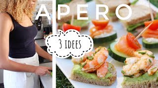 APERO  3 idées de recettes faciles rapides et saines pour lapéro [upl. by Norbie826]