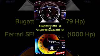 Bugatti Chiron vs Ferrari SF90 Top Speed shorts [upl. by Ateekal]