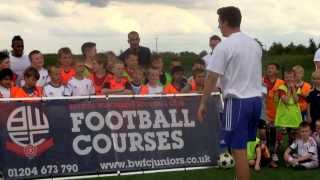 BWFC JUNIORS Darren Pratley and Rob Hall visit clubs summer course [upl. by Pawsner]