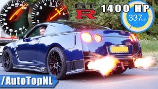 1400HP NISSAN GTR Total Car Concept 337kmh ACCELERATION amp FLAMES by AutoTopNL [upl. by Alleusnoc]