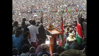 Raila Odinga speech after swearingin at Nairobis Uhuru Park [upl. by Aihceyt]