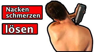 Massagepistole Anwendung Nackenschmerzen lösen [upl. by Yalahs]