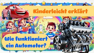 Wie Funktioniert Ein Automotor Kinderleicht erklärt wissenschaft erklärung kinder [upl. by Ruhtracam]