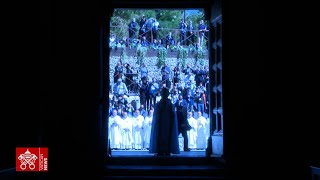 Pope Francis opens Holy Door of Celestinian Pardon in LAquila 28 august 2022 [upl. by Onitsirc]