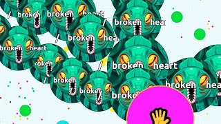 TEAMING WITH RANDOM quotBROKEN HEARTquot PLAYER  Agario Solo amp Team Gameplay [upl. by Ainar]