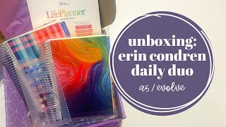 Unboxing Erin Condren A5 Daily Duo  Evolve [upl. by Januarius511]