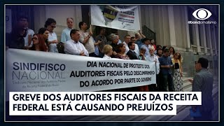 Greve de auditores da receita gera prejuízos  Jornal da Band [upl. by Aihsekan]