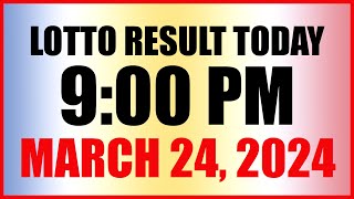 Lotto Result Today 9pm Draw March 24 2024 Swertres Ez2 Pcso [upl. by Cchaddie272]