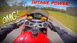 Ducati 899 Panigale Test Ride  Wheelies [upl. by Rebekah80]