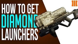 BO3 ALL DIAMOND ROCKET LAUNCHERS Call of Duty Black Ops 3 How To Get Diamond Camo [upl. by Metah]