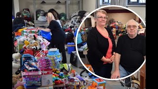 Community centre in Treforest full of flood donations [upl. by Edan]