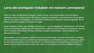 Effizient Latein lernen Mit meinem maßgeschneiderten Lernmaterial [upl. by Warrick]