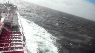 25 degree roll at anchor  The North Sea [upl. by Monagan]