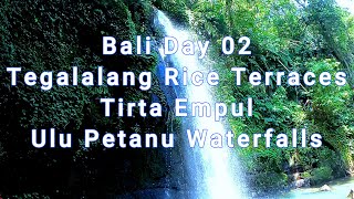 BALI Experience Day 02 UBUD  Tegalalang Rice Terrace amp Swing Tirta Empul amp Ulu Petanu Waterfall [upl. by Ttoile]