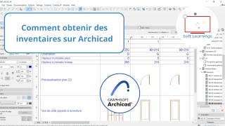 ARCHICAD  COMMENT OBTENIR LES QUANTITATIFS DES ÉLÉMENTS [upl. by Natalina42]