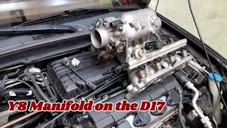 D16Y8 Intake manifold install on a D17 with an AWD EM2 surprise in the mail [upl. by Lanctot]