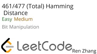 Leetcode 461477 Total Hamming Distance [upl. by Ahsinit385]