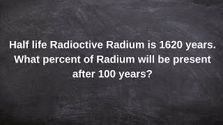 Applying radioactive decay to determine the percent left of compound [upl. by Notgnihsaw]