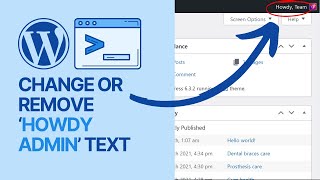 How to Change or Remove ‘Howdy Admin’ Text in WordPress Dashboard Easy Way Tutorial [upl. by Hannahs]