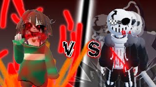 LB sans VS Chara  Undertale Timeline Collapse full fight [upl. by Aliuqaj]