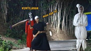 Prank Pocong Paling Ngakak  Mau Lari dihadang Kuntilanak  Lucu Ngakak [upl. by Adekam]