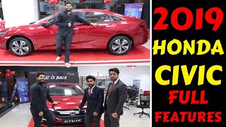 2019 HONDA CIVIC FIRST IMPRESSION  FEATURES  INTERIOR  Rahul Singh [upl. by Ikkiv]