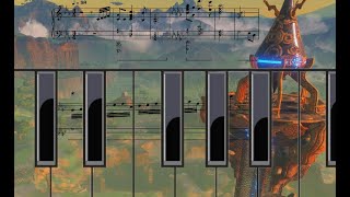 Sheikah Tower Activated Piano Sheet Music Breath of the Wild Soundtrack [upl. by Asum]