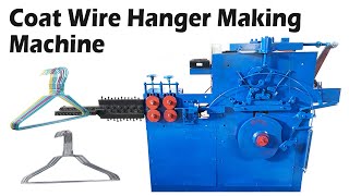 Coat Wire Hanger Making Machine  Precision Hanger Productionhanger wirehanger hangermachine [upl. by Kinnie]