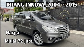 HARGA TOYOTA KIJANG INNOVA 200420052006200720082009201020112012201320142015 [upl. by Anuaek468]