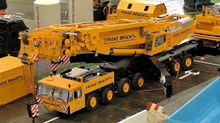 HUGE RC SCALE MODEL CRANE TRUCK FRANZ BRACHT KG DEMAG AC1200 AT WORK AMAZING MODEL MACHINE [upl. by Repard]