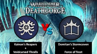 Warhammer Underworlds  Kainans Reapers vs Domitans Stormcoven [upl. by Yclehc164]